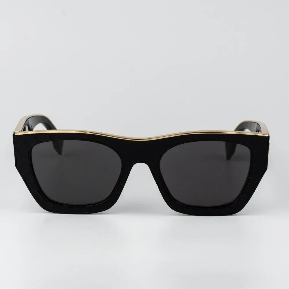 Fendi LEATHER LIMITED EDITION Men Sunglasses Square Black Grey FE40126I 01A